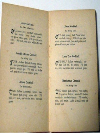 The Cocktail Book, A Sideboard Manual for Gentlemen