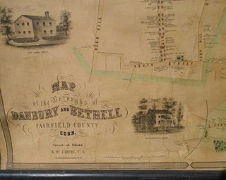 Map of the Boroughs of Danbury and Bethell [Bethel] Fairfield County Conn.