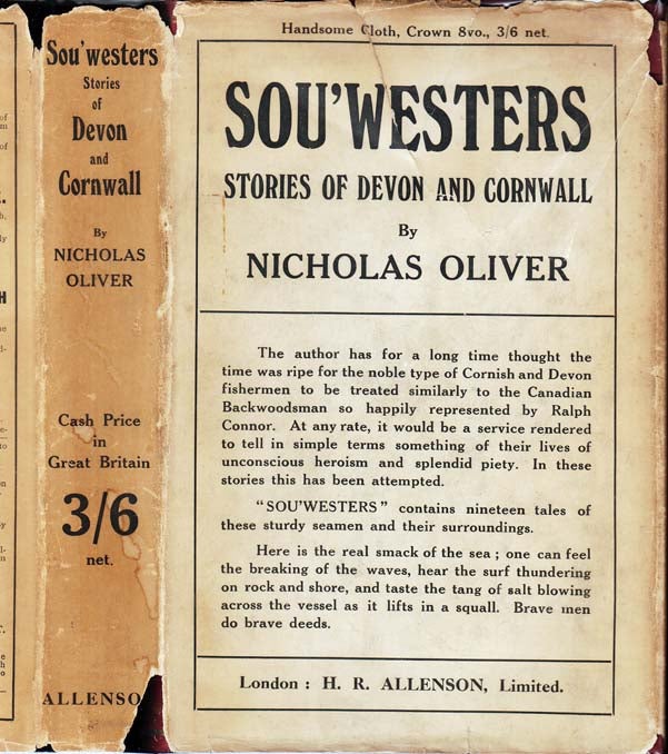 Item #29043 Sou'westers, Stories of Devon and Cornwall [NAUTICAL FICTION]. Nicholas OLIVER.