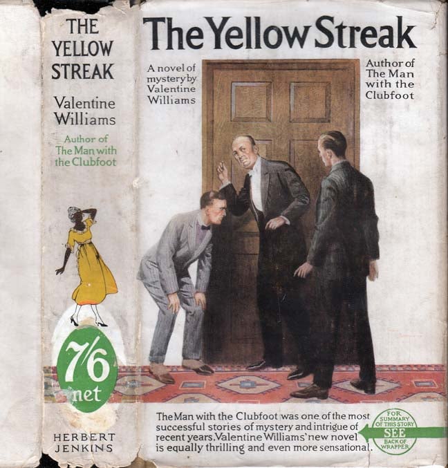 Item #29113 The Yellow Streak. Valentine WILLIAMS.