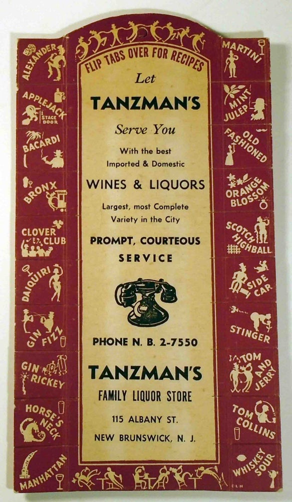 Item #29231 Let Tanzman's Serve You [Cocktail Recipes]. TANZMAN.