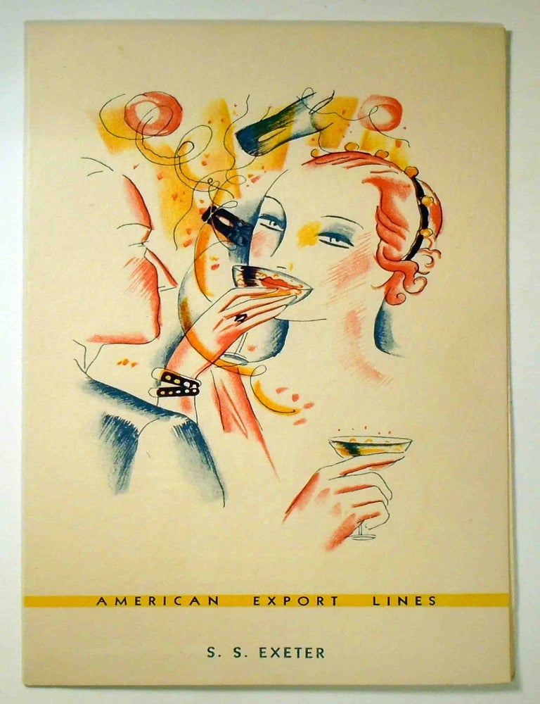 Item #29253 Menu for the S. S. Exeter. AMERICAN EXPORT LINES
