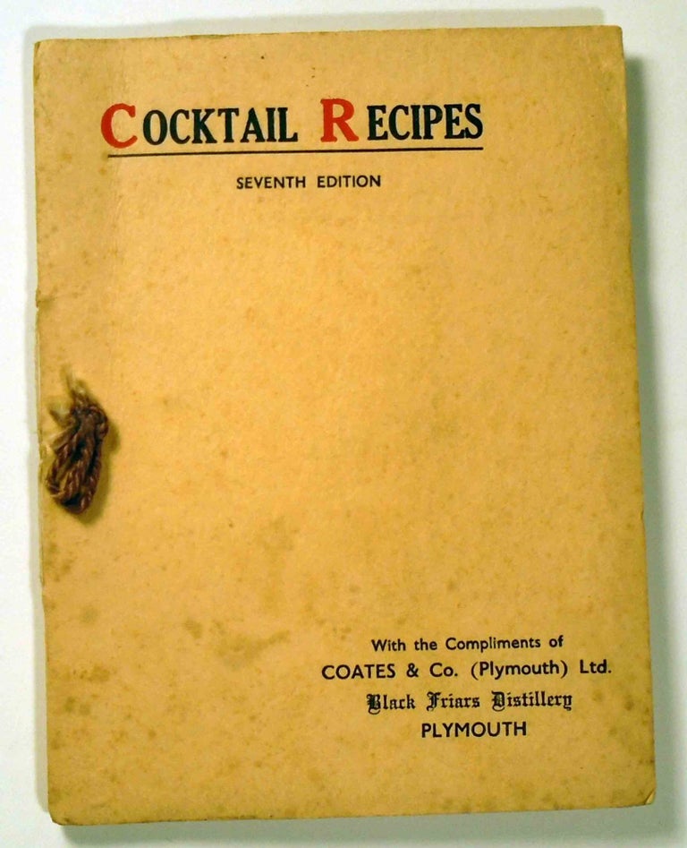 Item #29272 Cocktail Recipes. COATES AND CO