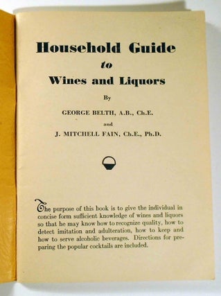 Household Guide to Wines and Liquors
