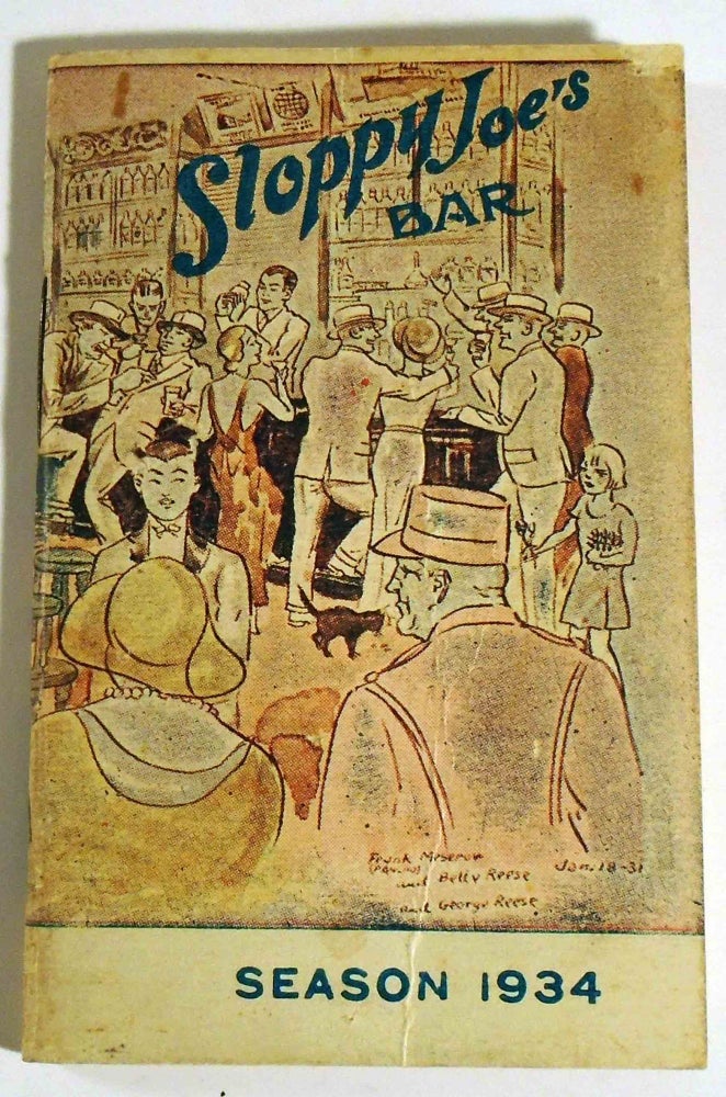 Item #29306 Sloppy Joe's Cocktails Manual. ANONYMOUS.
