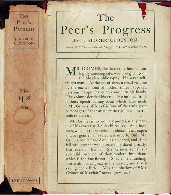 Item #29553 The Peer's Progress. J. Storer CLOUSTON