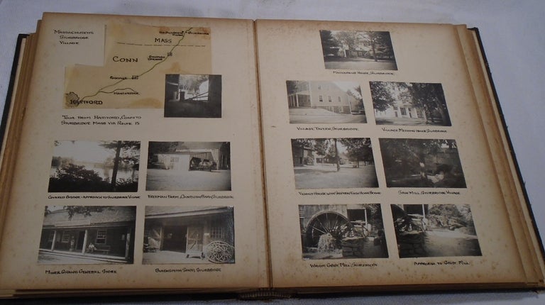 Item #31360 Photograph Album, Diary, Hand Drawn Maps: Connecticut, New York and Massachusetts (Wilton, Ridgefield, Redding and Kent, CT; Hudson River and Catskills, NY; the Mohawk Trail and Salem MA). CAMERA TOUR.