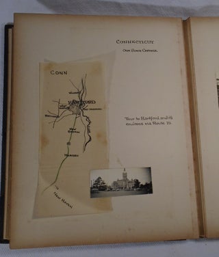 Photograph Album, Diary, Hand Drawn Maps: Connecticut, New York and Massachusetts (Wilton, Ridgefield, Redding and Kent, CT; Hudson River and Catskills, NY; the Mohawk Trail and Salem MA)