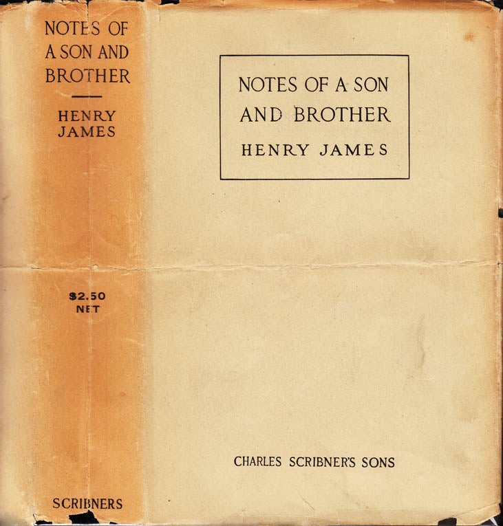 Item #32375 Notes of a Son and Brother. Henry JAMES
