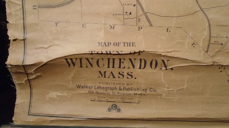 Item #32440 Map of the Town of Winchendon, Mass [Massachusetts]. WALKER LITHOGRAPH CO