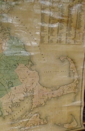 A Map of Massachusetts Showing the Congressional Districts as Proposed by the Senate of 1852. With an inset map of Plan of the Principle Triangles in the Trigonometrical Survey of Massachusetts
