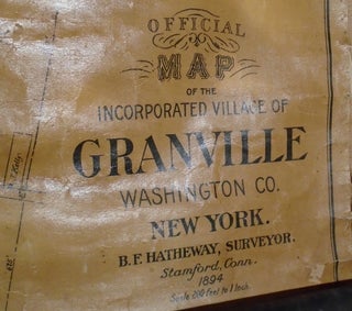 Official Map of the Incorporated Village of Granville, Washington Co. New York. Stamford, Connecticut