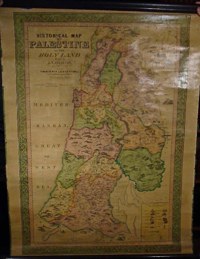 Item #32448 Historical Map of Palestine or the Holy Land. J. T. ASSHETON