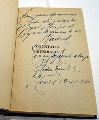 Cocktails Mundiales [SIGNED AND INSCRIBED]