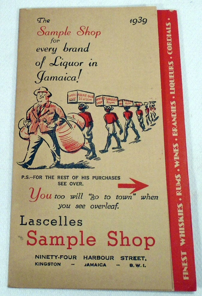 Item #32820 The Sample Shop for Every Brand of Liquor in Jamaica! [COCKTAIL RECIPES]. DEMERCADO AND CO. LASCELLES, LTD.