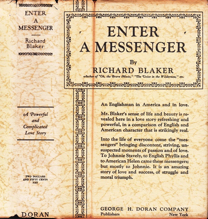Item #32906 Enter A Messenger. Richard BLAKER.