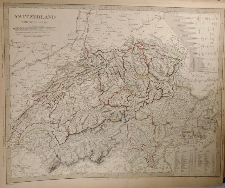 Item #33759 Map of Switzerland. Baldwin, Gradoc