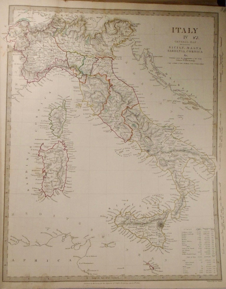 Item #33760 A General Map of Italy, Italy IV and Two Additional Maps of Italy. Baldwin, Gradoc