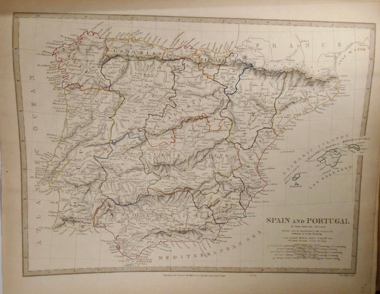 Item #33765 Map of Spain and Portugal. Philip SMITH