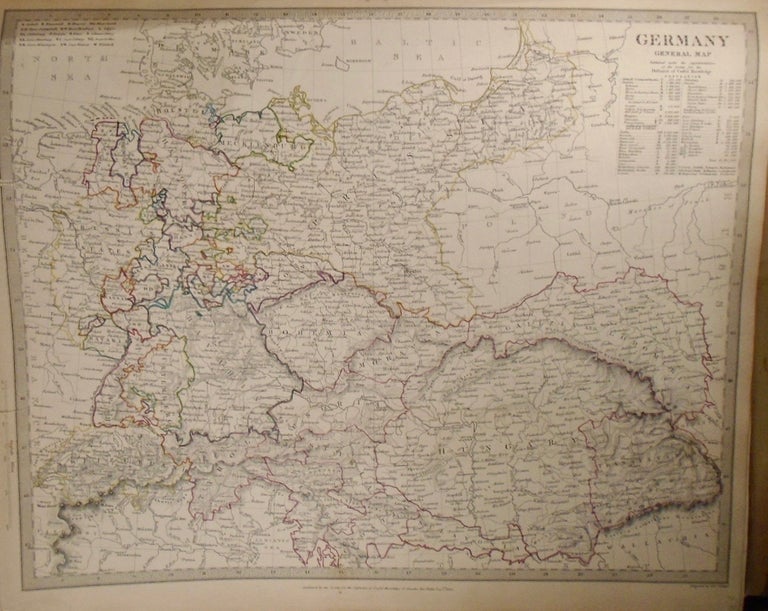 Item #33768 General Map of Germany. Baldwin, Gradoc