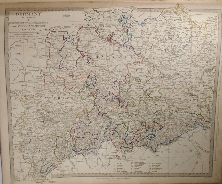 Item #33769 Map of Germany (Deutschland). Baldwin, Gradoc.