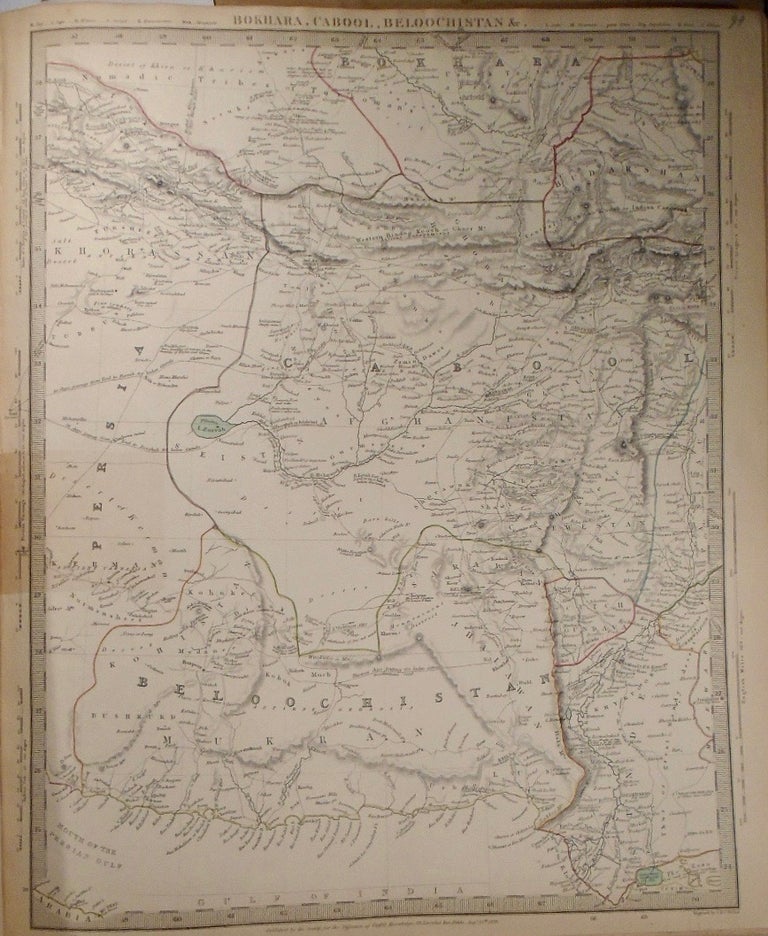 Item #33796 Map of Bokhara, Cabool, Beloochistan &c. Baldwin, Gradoc