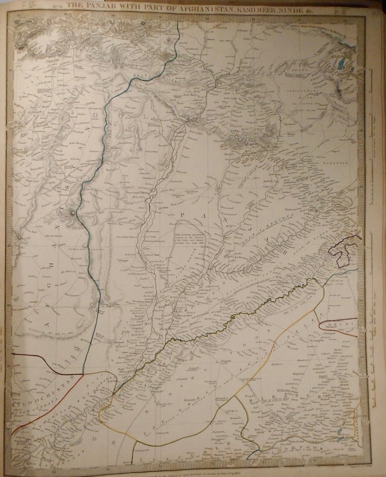 Item #33797 Map of the Panjab with Part of Afghanistan, Kashmeer, Sinde &c. Baldwin, Gradoc.