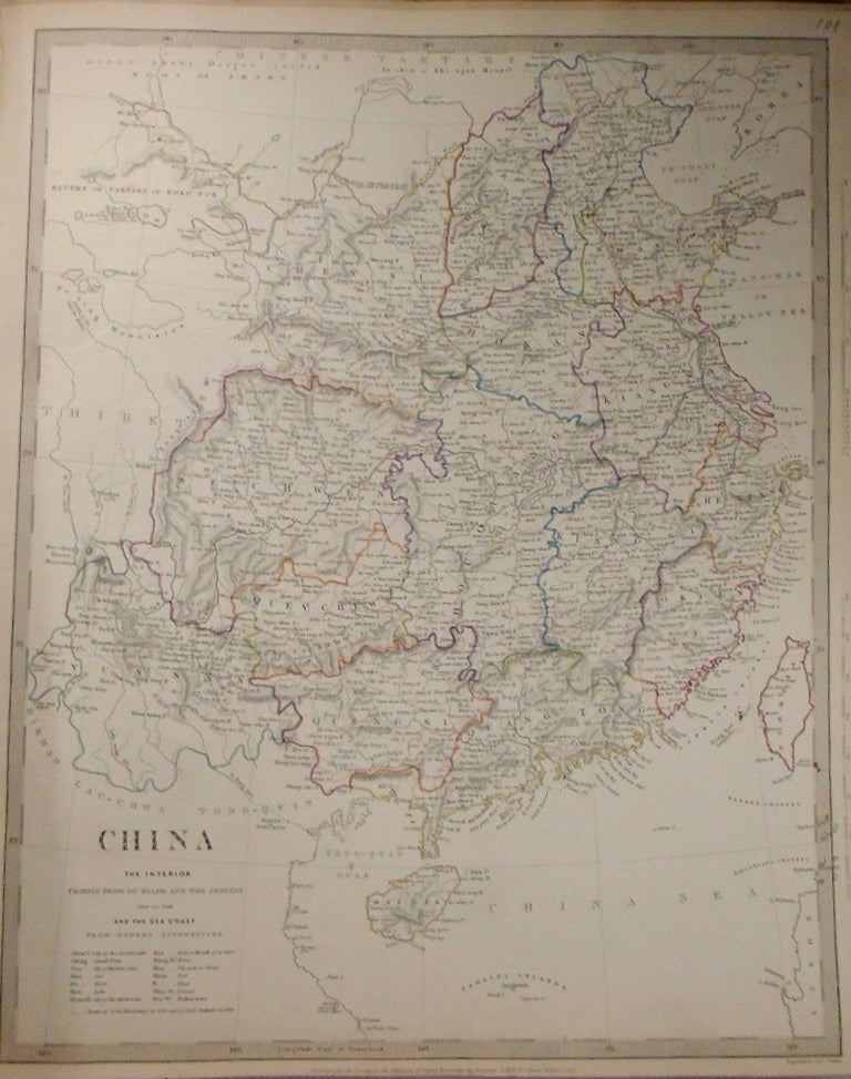 Item #33799 Map of China: The Interior Chieftly From Du Halde and the Jesuits. Baldwin, Gradoc