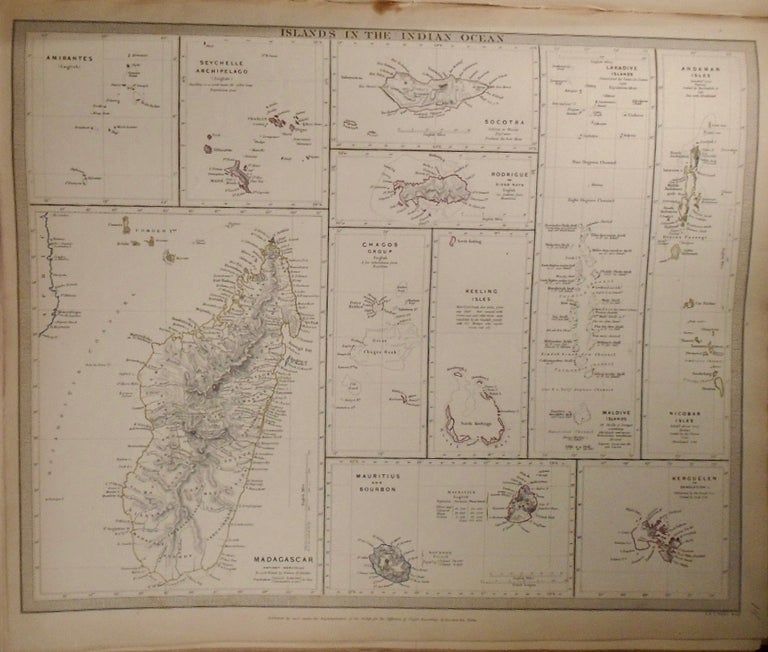 Item #33802 Map of Islands In the Indian Ocean. Baldwin, Gradoc.