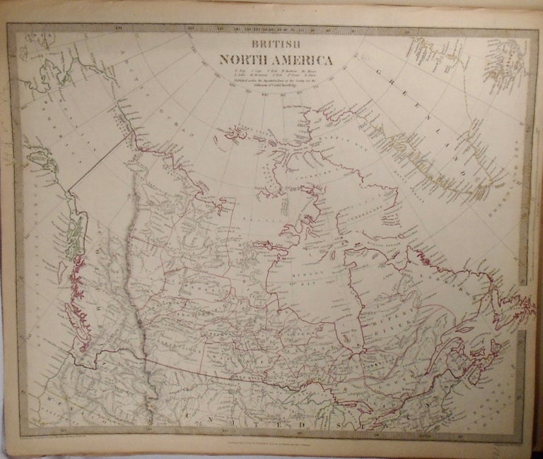 Item #33807 Map of British North America. Baldwin, Gradoc