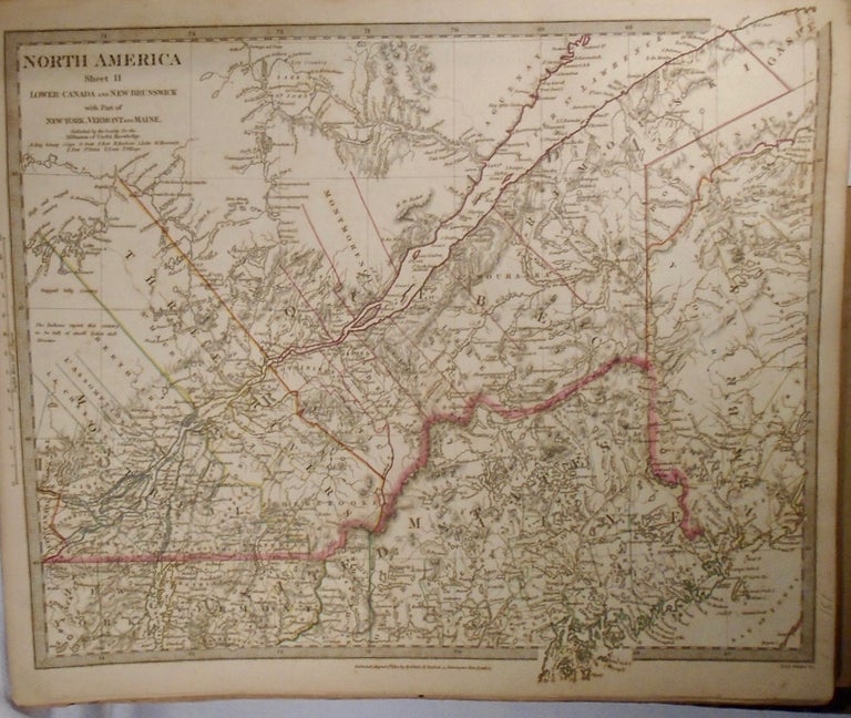 Item #33809 Map of North America: Lower Canada, New Brunswick with Part of New York, Vermont, and...