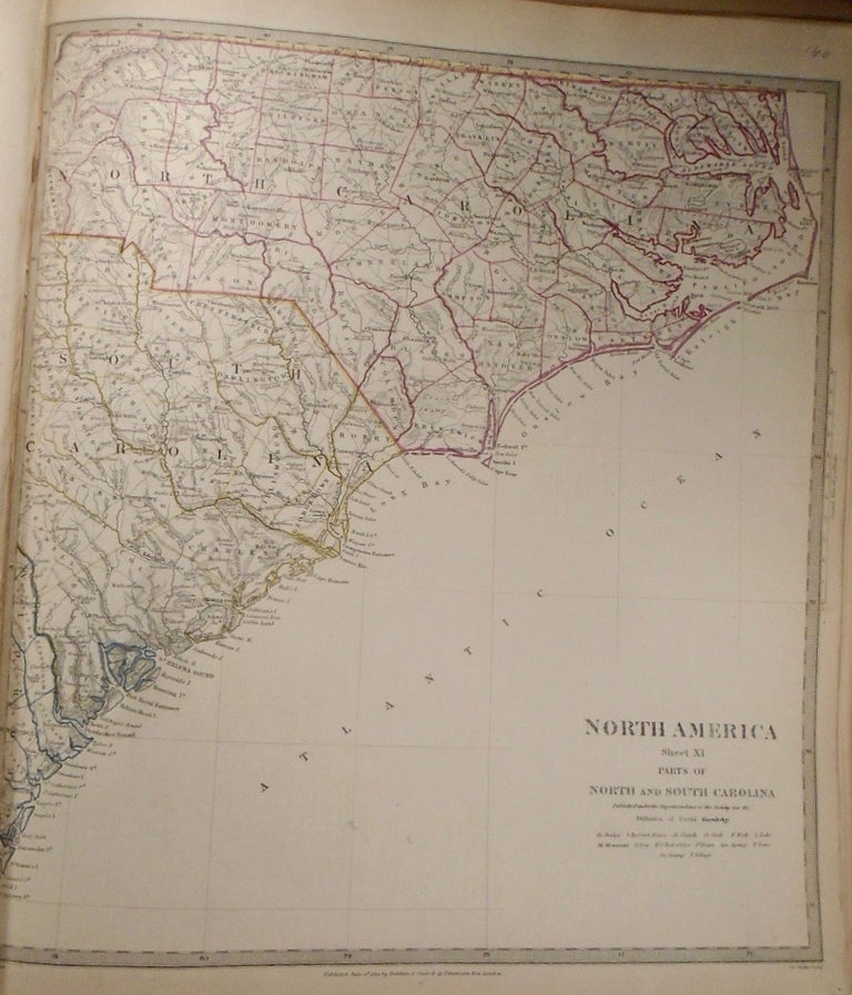 Item #33814 Map of North America: Parts of North and South Carolina. Baldwin, Gradoc