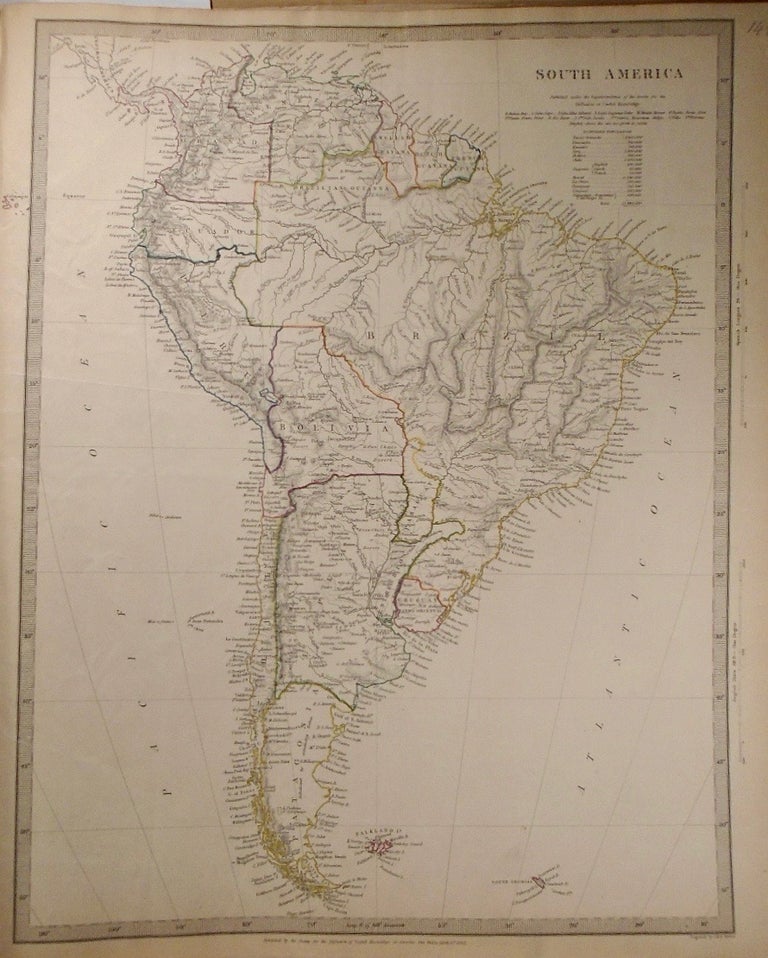 Item #33822 Seven Maps of South America. Baldwin, Gradoc