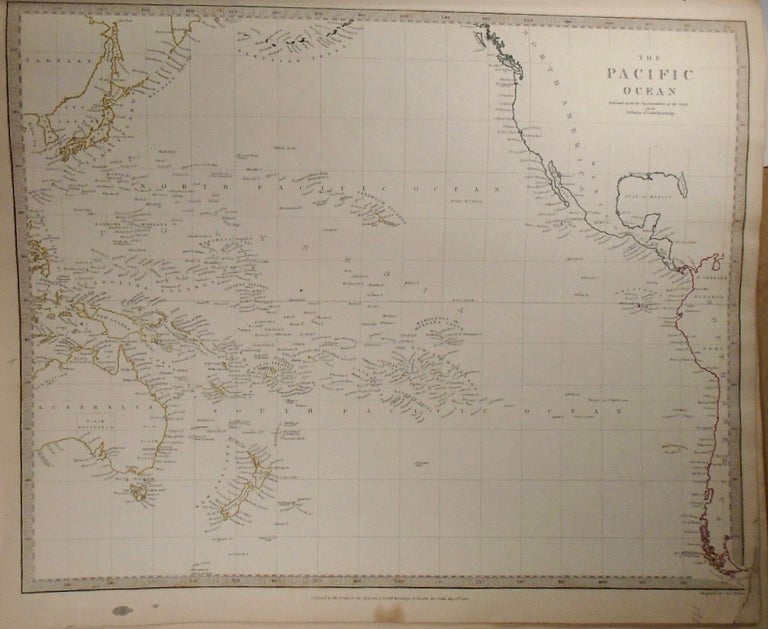Item #33823 Map of the Pacific Ocean. Baldwin, Gradoc.