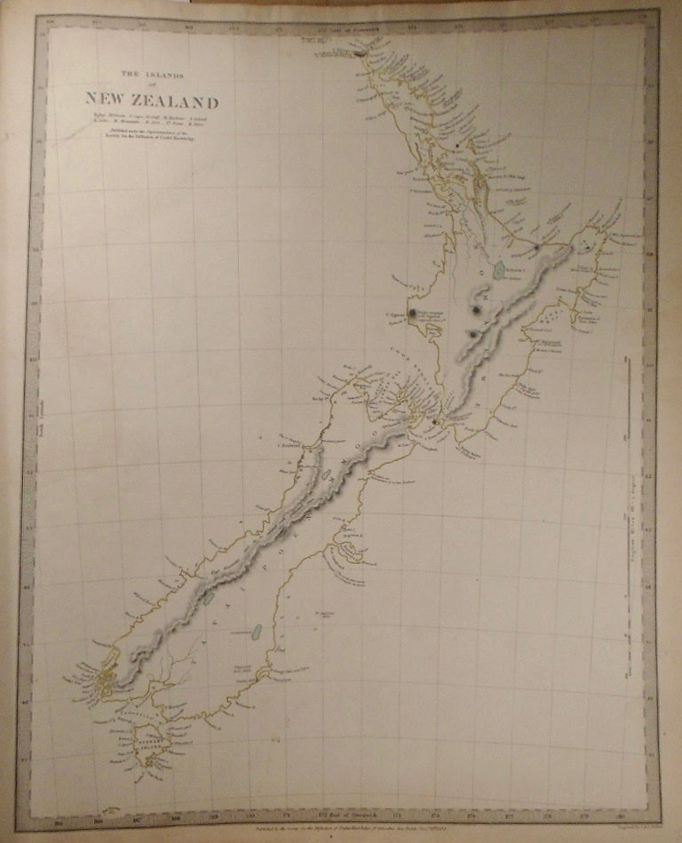 Item #33828 Map of New Zealand's Islands. Baldwin, Gradoc