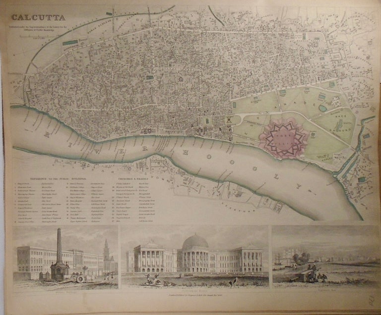 Item #33837 Map of Calcutta, India. Baldwin, Gradoc