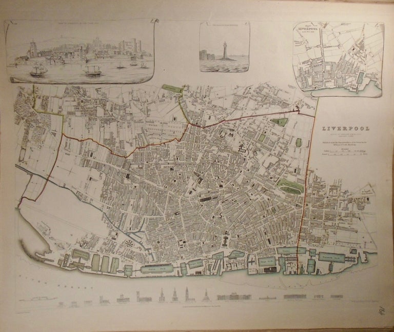 Item #33850 Map of Liverpool. Baldwin, Gradoc
