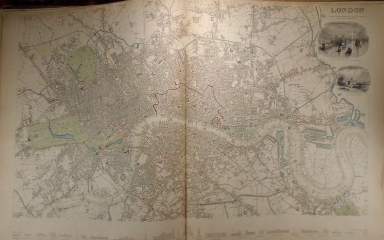 Item #33852 Map of London, 1843. Baldwin, Gradoc