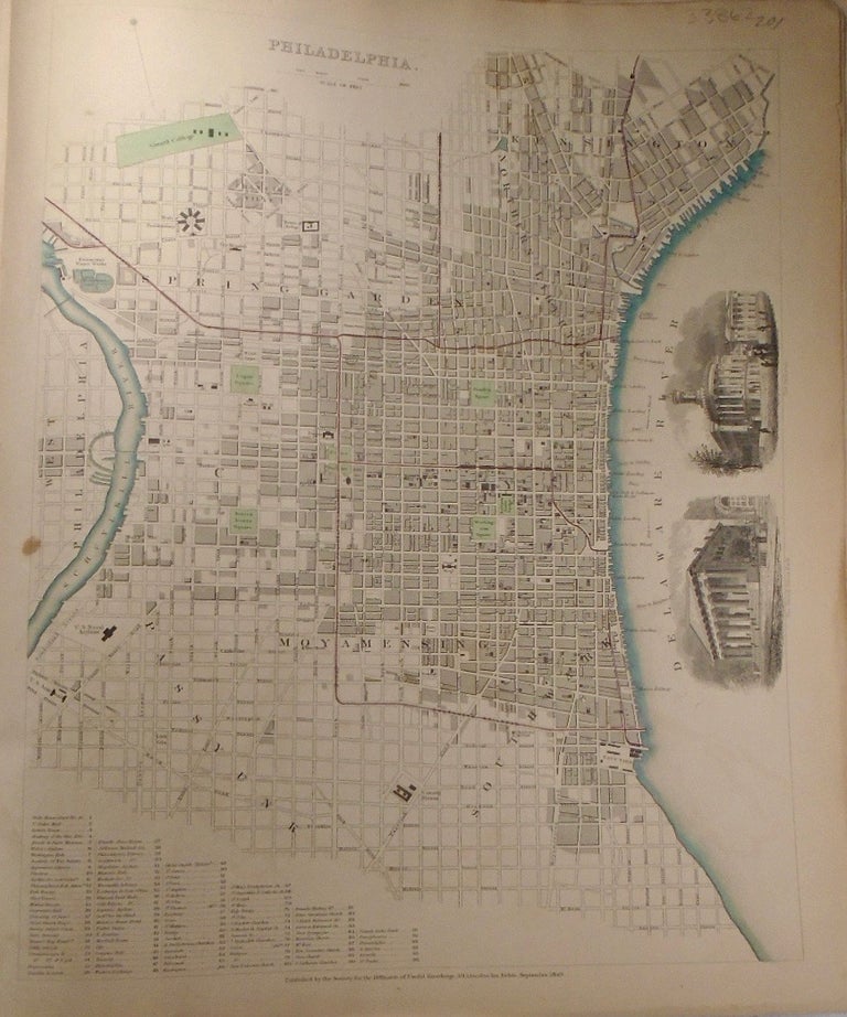 Item #33862 Map of Philadelphia. Baldwin, Gradoc.