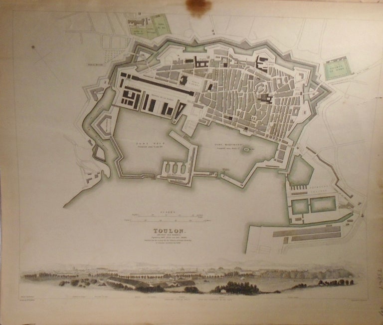 Item #33867 Map of Toulon. Baldwin, Gradoc