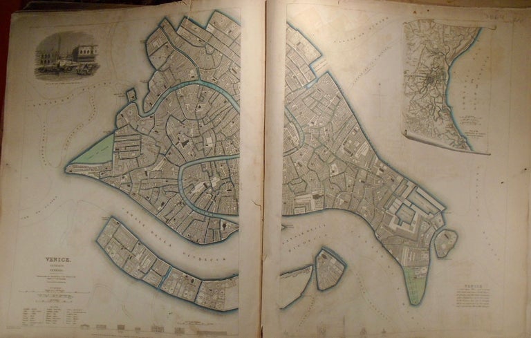 Item #33869 Map of Venice on Two Separate Sheets. Baldwin, Gradoc.
