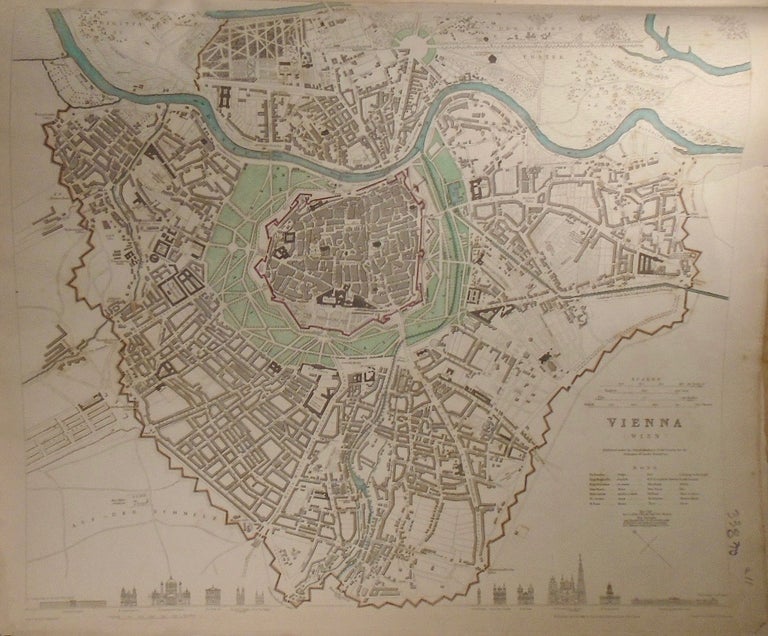 Item #33870 Map of Vienna (Wien). Baldwin, Gradoc.