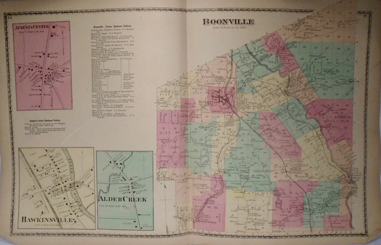 Item #33891 Map of Boonville, New York. D. G. BEERS.