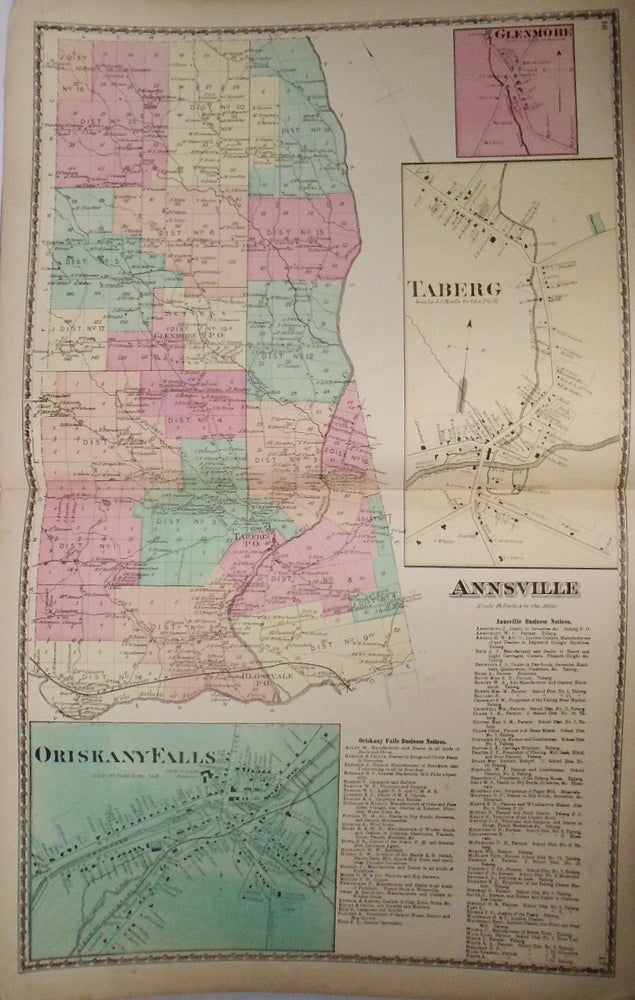 Item #33893 Map of Annsville, Oriskany Falls, and Taberg, New York. D. G. BEERS.