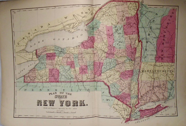 Item #33897 Map of the State of New York. D. G. BEERS