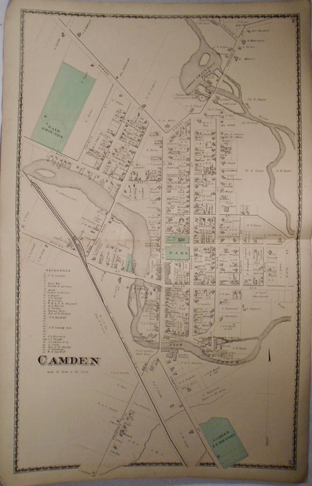 Item #33901 Map of Camden, New York. D. G. BEERS