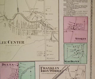 Map of Lee Center, Delta, Stokes, West Branch, and Franklin Iron Works, New York