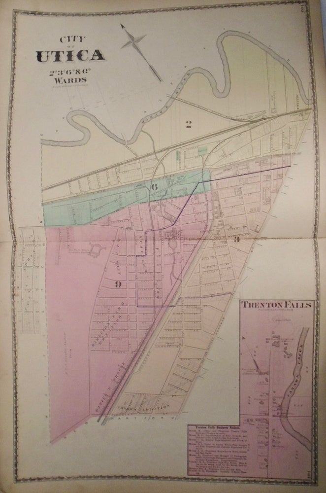 Item #33923 Map of Utica, New York. D. G. BEERS.