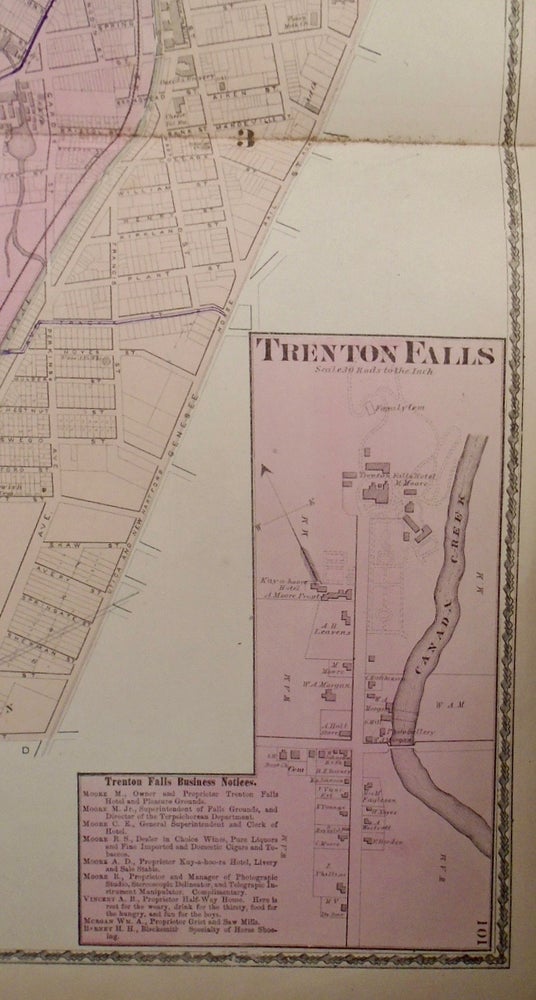 Item #33924 Map of Trenton, New York. D. G. BEERS.