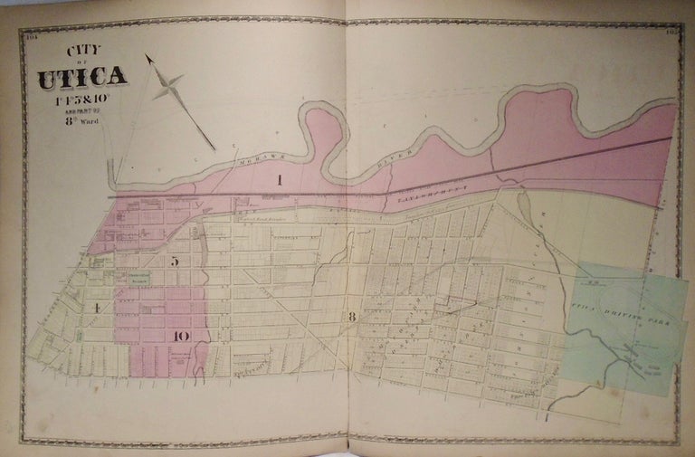Item #33925 Map of Utica, New York. D. G. BEERS.